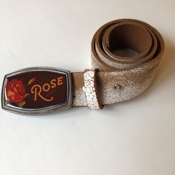 Rose Brand Belt Buckle With Removable Leather Belt - Picture 6 of 10